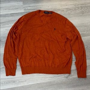 Polo by Ralph Lauren Burnt Orange V-Neck Sweater